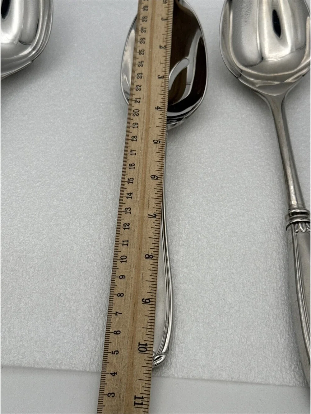Princess House Barrington 18/10 Stainless Set Serving (2) & Slotted (1) Spoons